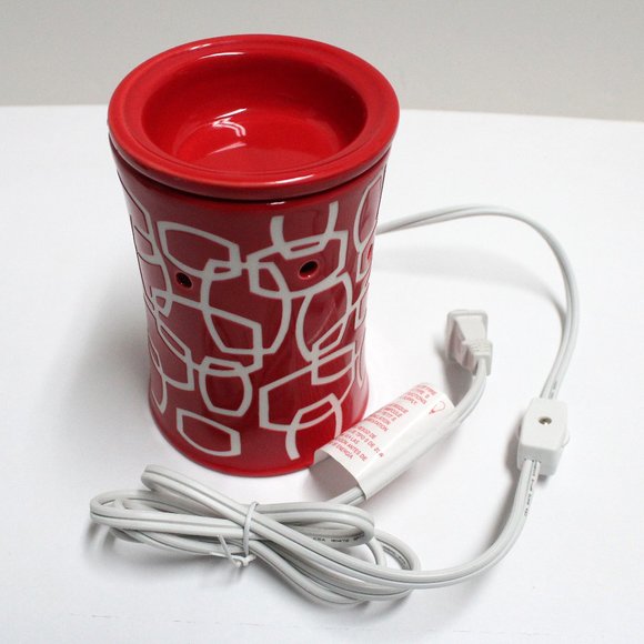 Red & White Scentsy Electric Corded Wax Warmer - Picture 1 of 14